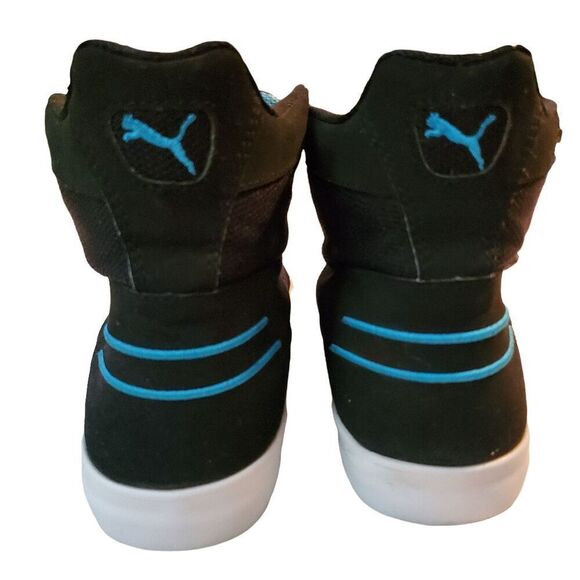 Puma Hooper High Tops Sneakers. Black/Teal/Pink. Size 11 - Picture 8 of 12